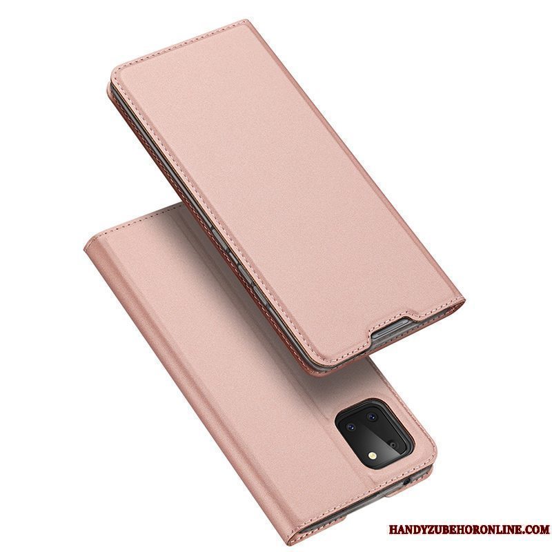 Etui Samsung Galaxy Note 10 Lite Silikone Ny Anti-fald, Cover Samsung Galaxy Note 10 Lite Folio Kort Guld