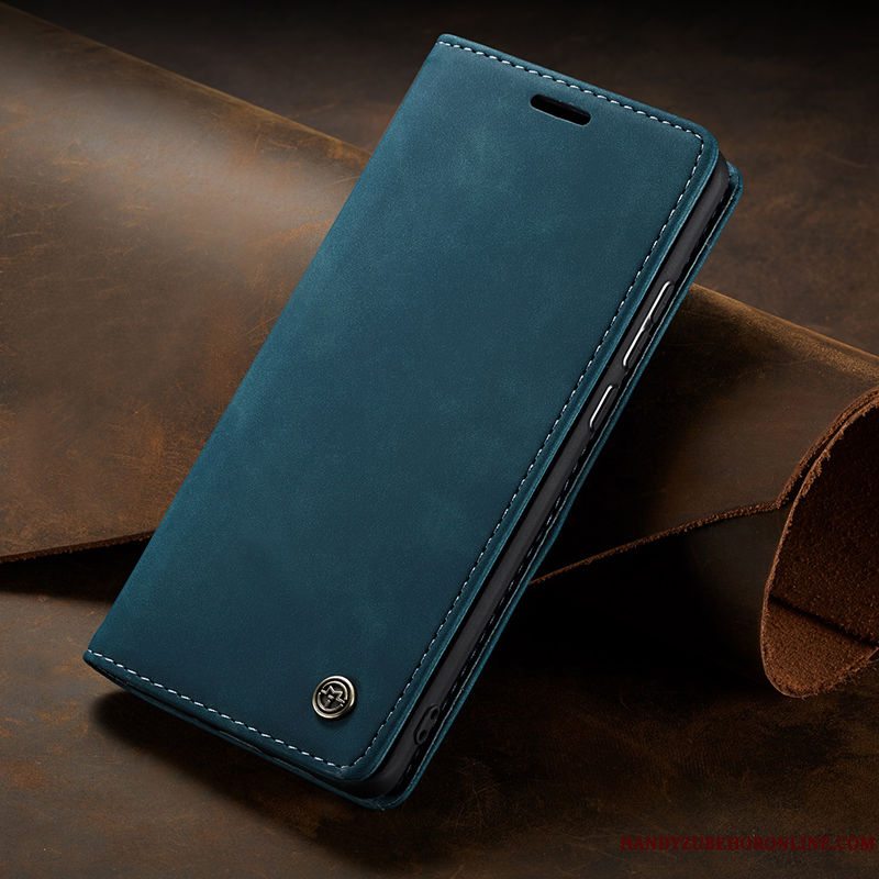 Etui Samsung Galaxy Note 10 Lite Tasker Vinrød Fold, Cover Samsung Galaxy Note 10 Lite Læder Kort Tegnebog