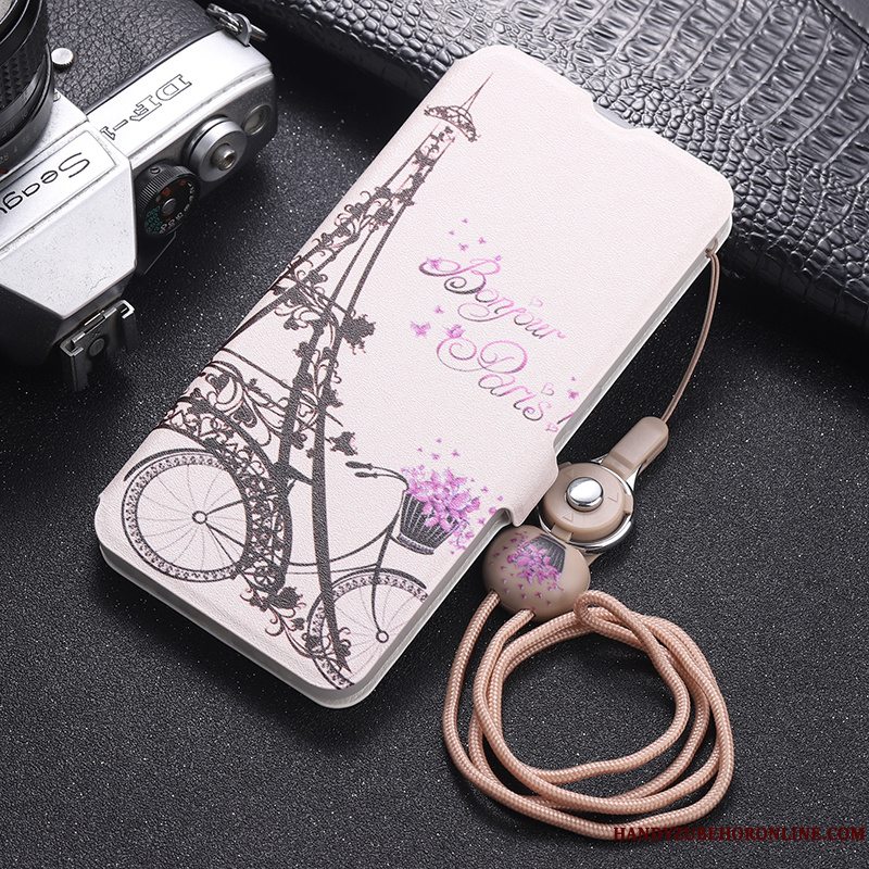 Etui Samsung Galaxy Note 10 Læder Af Personlighed Sort, Cover Samsung Galaxy Note 10 Folio Hængende Ornamenter Anti-fald