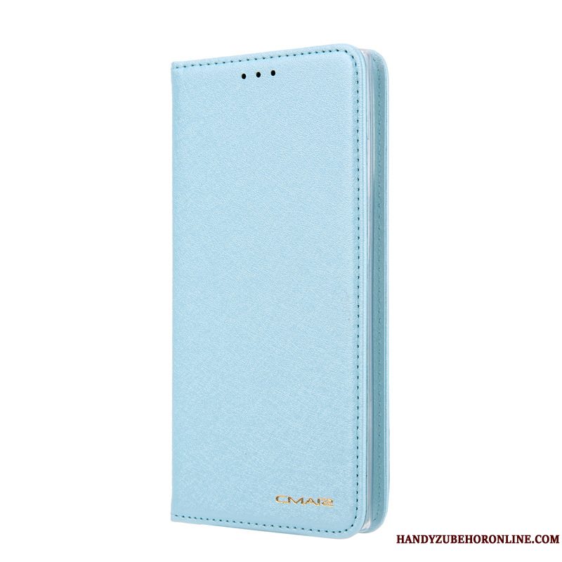 Etui Samsung Galaxy Note 10+ Læder Lyseblå Telefon, Cover Samsung Galaxy Note 10+ Folio Kort