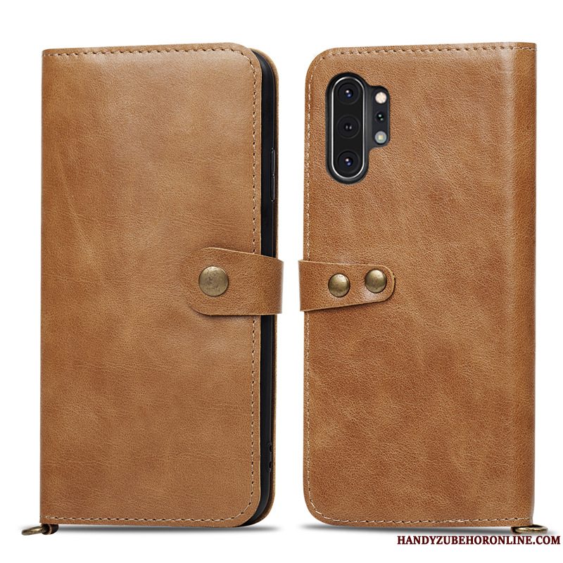 Etui Samsung Galaxy Note 10+ Læder Telefon, Cover Samsung Galaxy Note 10+ Folio