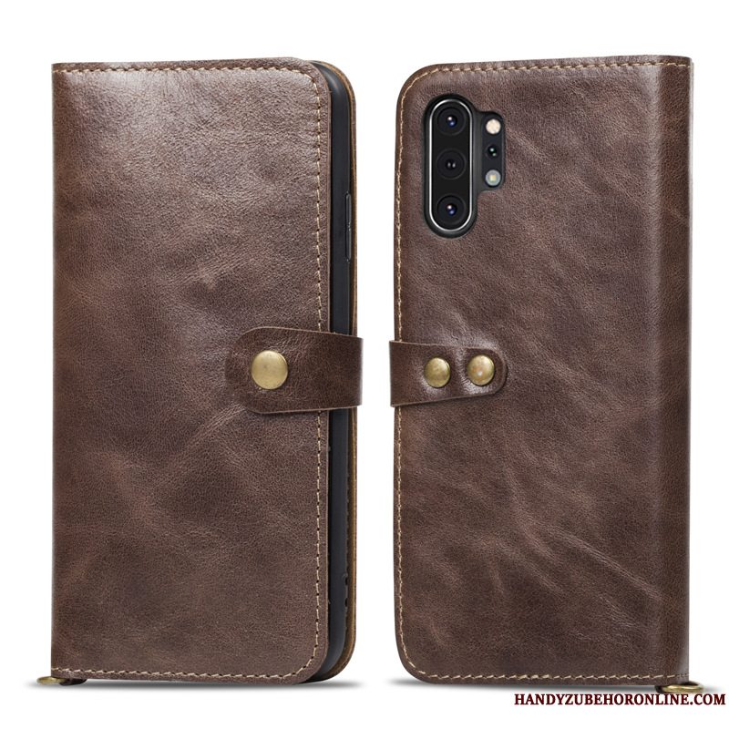 Etui Samsung Galaxy Note 10+ Læder Telefon, Cover Samsung Galaxy Note 10+ Folio