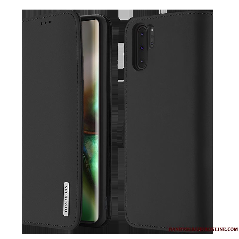 Etui Samsung Galaxy Note 10+ Læder Telefoncow, Cover Samsung Galaxy Note 10+ Folio Blå Anti-fald