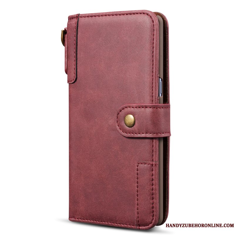 Etui Samsung Galaxy Note 10 Læder Telefonrød, Cover Samsung Galaxy Note 10