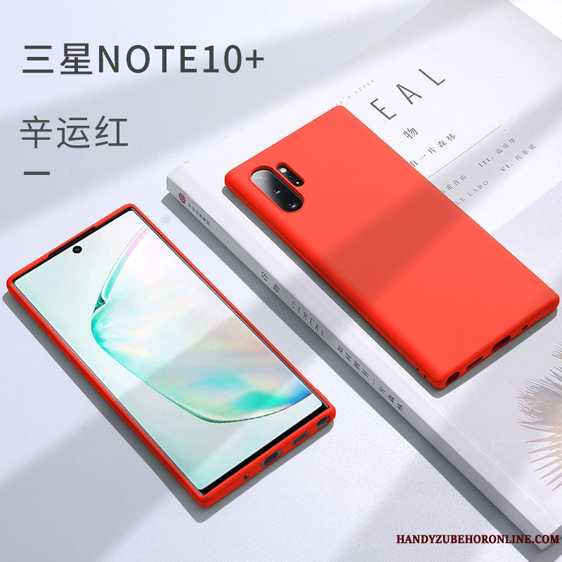 Etui Samsung Galaxy Note 10+ Tasker Blå Net Red, Cover Samsung Galaxy Note 10+ Silikone Tynd Anti-fald