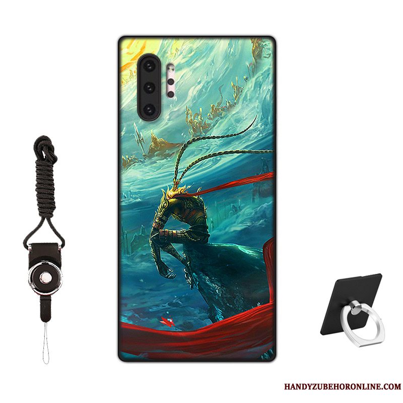 Etui Samsung Galaxy Note 10+ Tasker Elskeren Skridsikre, Cover Samsung Galaxy Note 10+ Silikone Tilpas Blå