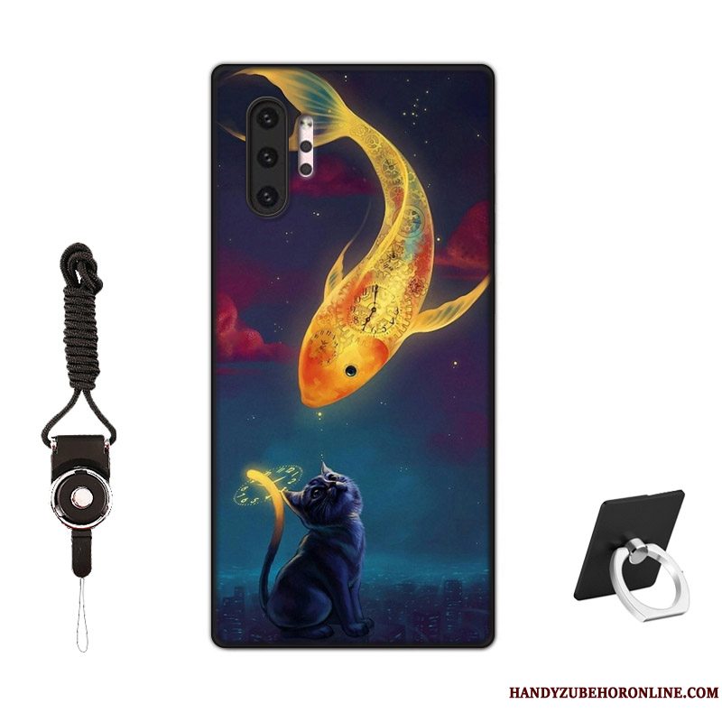 Etui Samsung Galaxy Note 10+ Tasker Elskeren Skridsikre, Cover Samsung Galaxy Note 10+ Silikone Tilpas Blå