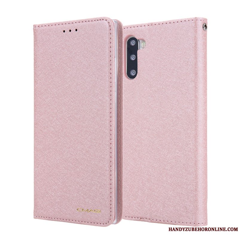 Etui Samsung Galaxy Note 10 Tasker Kort Blå, Cover Samsung Galaxy Note 10 Læder Telefonanti-fald