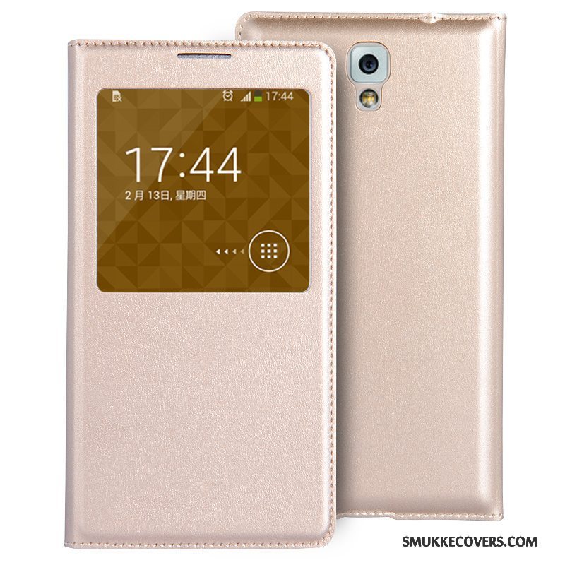 Etui Samsung Galaxy Note 3 Beskyttelse Mini Telefon, Cover Samsung Galaxy Note 3 Læder Lilla