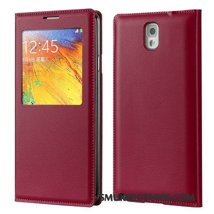 Etui Samsung Galaxy Note 3 Beskyttelse Vinrød Telefon, Cover Samsung Galaxy Note 3