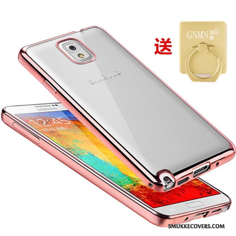 Etui Samsung Galaxy Note 3 Blød Gennemsigtig Telefon, Cover Samsung Galaxy Note 3 Beskyttelse Guld