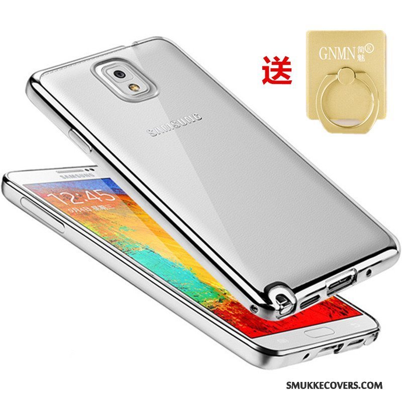 Etui Samsung Galaxy Note 3 Blød Gennemsigtig Telefon, Cover Samsung Galaxy Note 3 Beskyttelse Guld