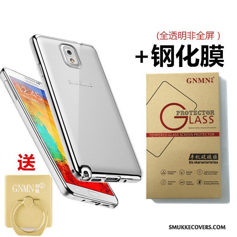 Etui Samsung Galaxy Note 3 Blød Gennemsigtig Telefon, Cover Samsung Galaxy Note 3 Beskyttelse Guld