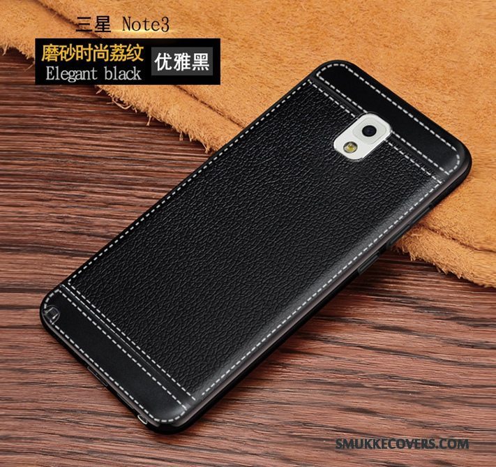 Etui Samsung Galaxy Note 3 Blød Nubuck Ny, Cover Samsung Galaxy Note 3 Beskyttelse Rød Anti-fald