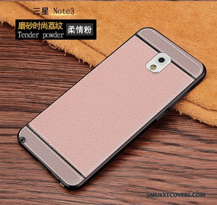 Etui Samsung Galaxy Note 3 Blød Nubuck Ny, Cover Samsung Galaxy Note 3 Beskyttelse Rød Anti-fald