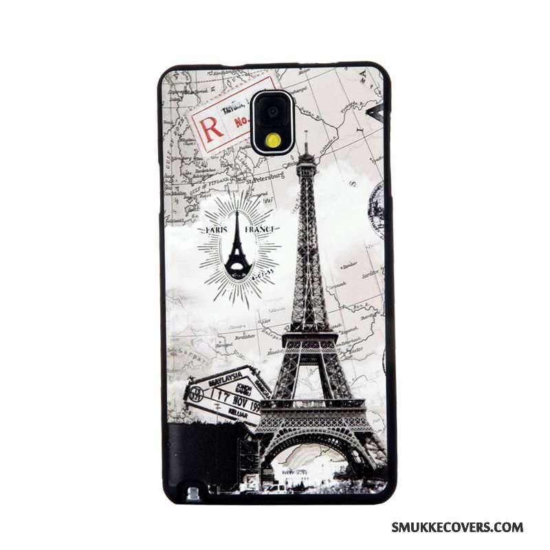 Etui Samsung Galaxy Note 3 Blød Skærmbeskyttelse Hærdning, Cover Samsung Galaxy Note 3 Cartoon Telefon