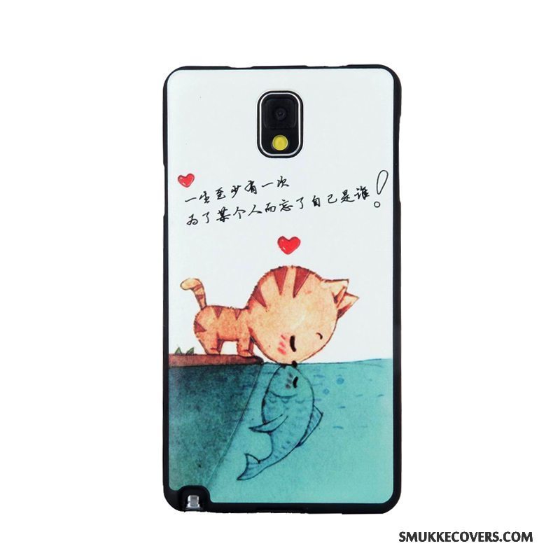 Etui Samsung Galaxy Note 3 Blød Skærmbeskyttelse Hærdning, Cover Samsung Galaxy Note 3 Cartoon Telefon