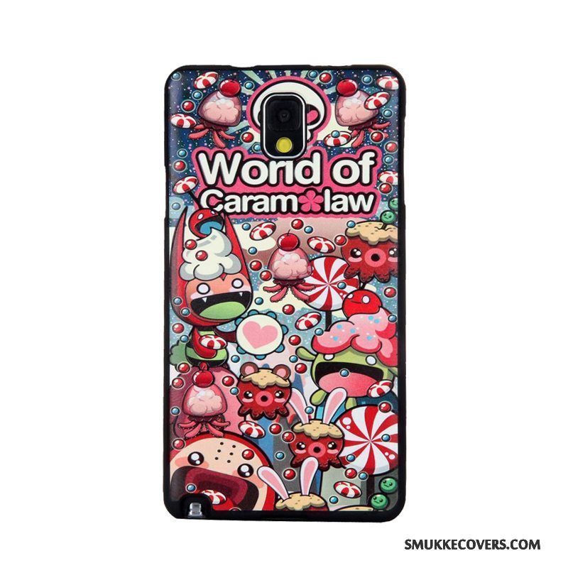 Etui Samsung Galaxy Note 3 Blød Skærmbeskyttelse Hærdning, Cover Samsung Galaxy Note 3 Cartoon Telefon