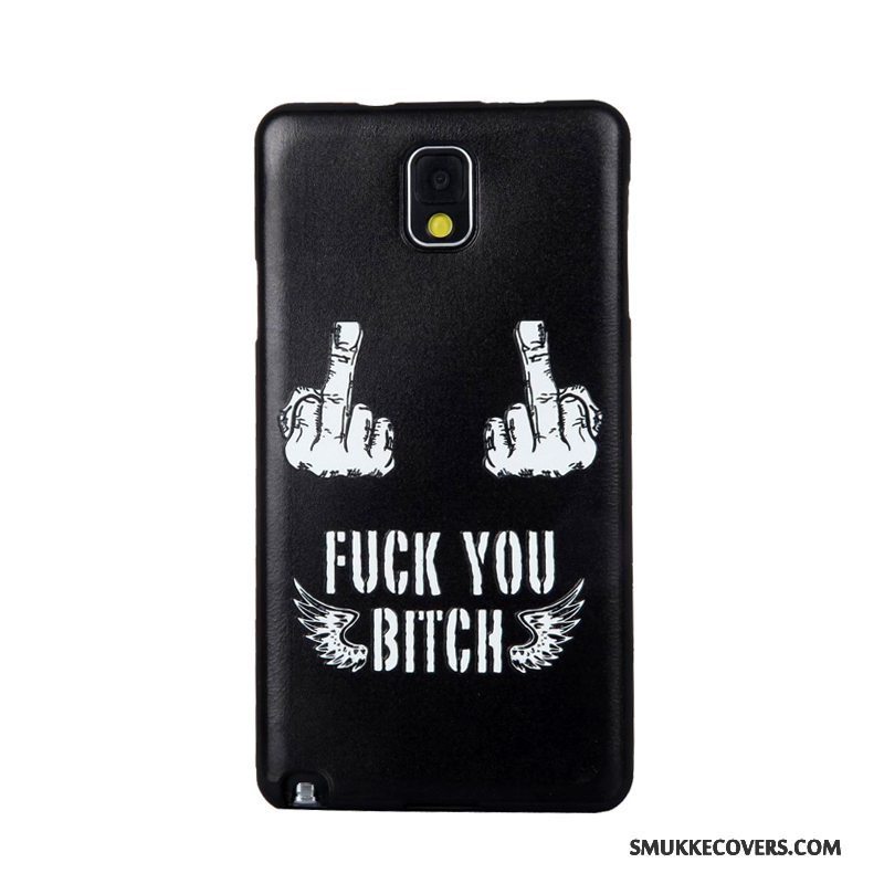 Etui Samsung Galaxy Note 3 Blød Skærmbeskyttelse Hærdning, Cover Samsung Galaxy Note 3 Cartoon Telefon