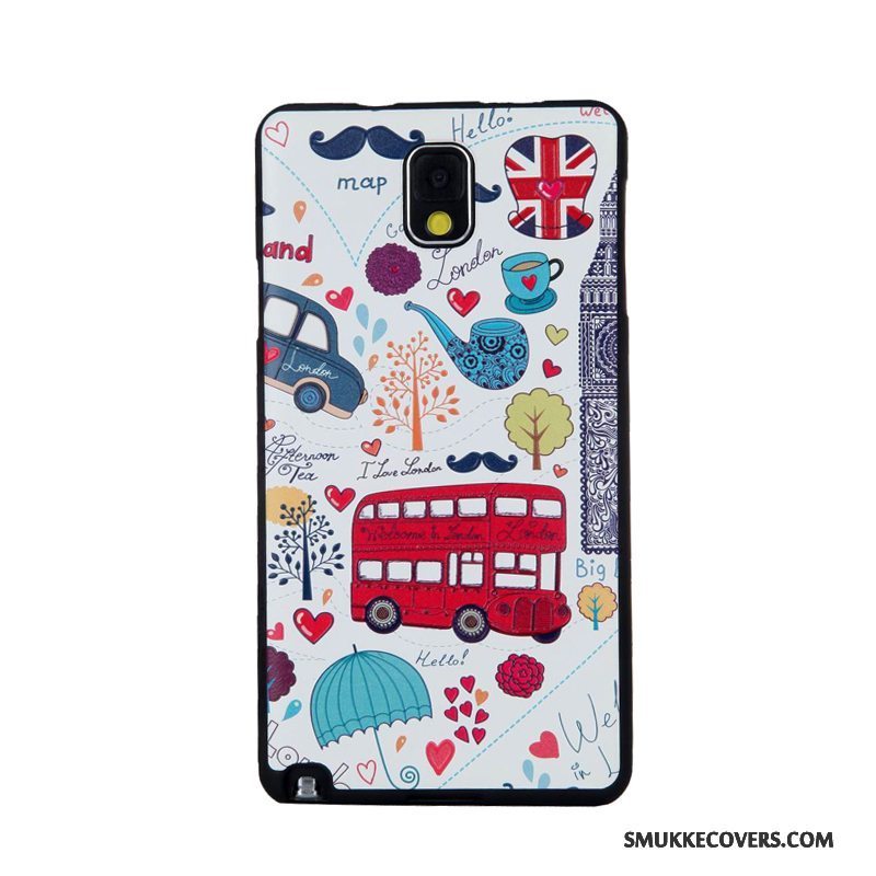 Etui Samsung Galaxy Note 3 Blød Skærmbeskyttelse Hærdning, Cover Samsung Galaxy Note 3 Cartoon Telefon