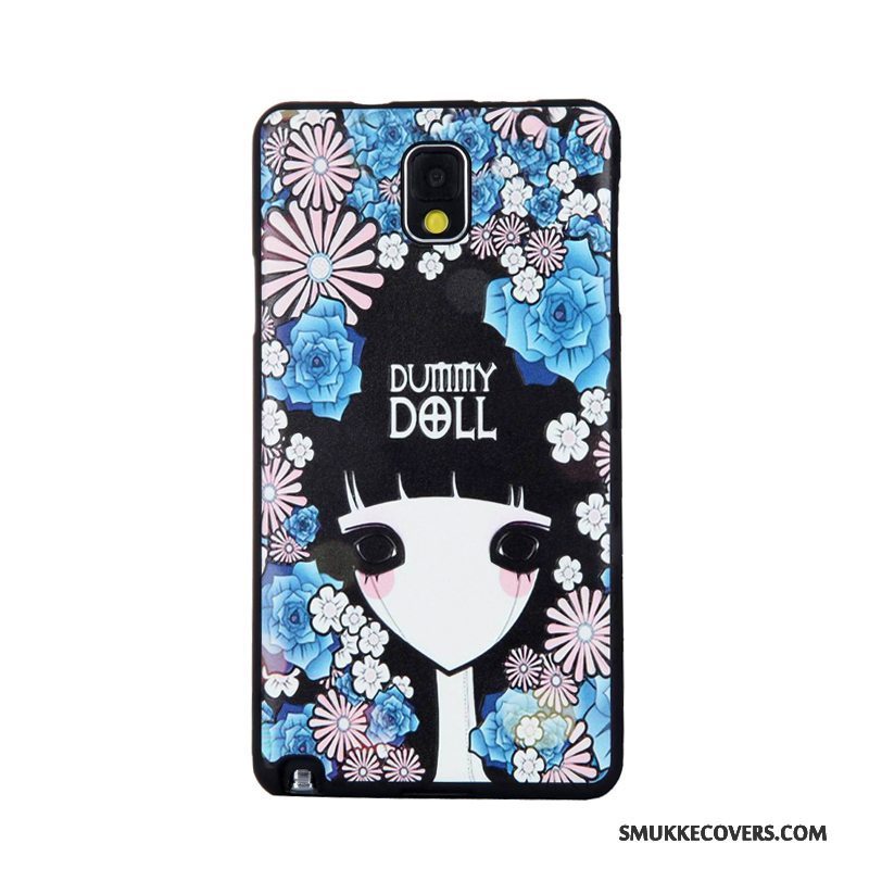 Etui Samsung Galaxy Note 3 Blød Skærmbeskyttelse Hærdning, Cover Samsung Galaxy Note 3 Cartoon Telefon