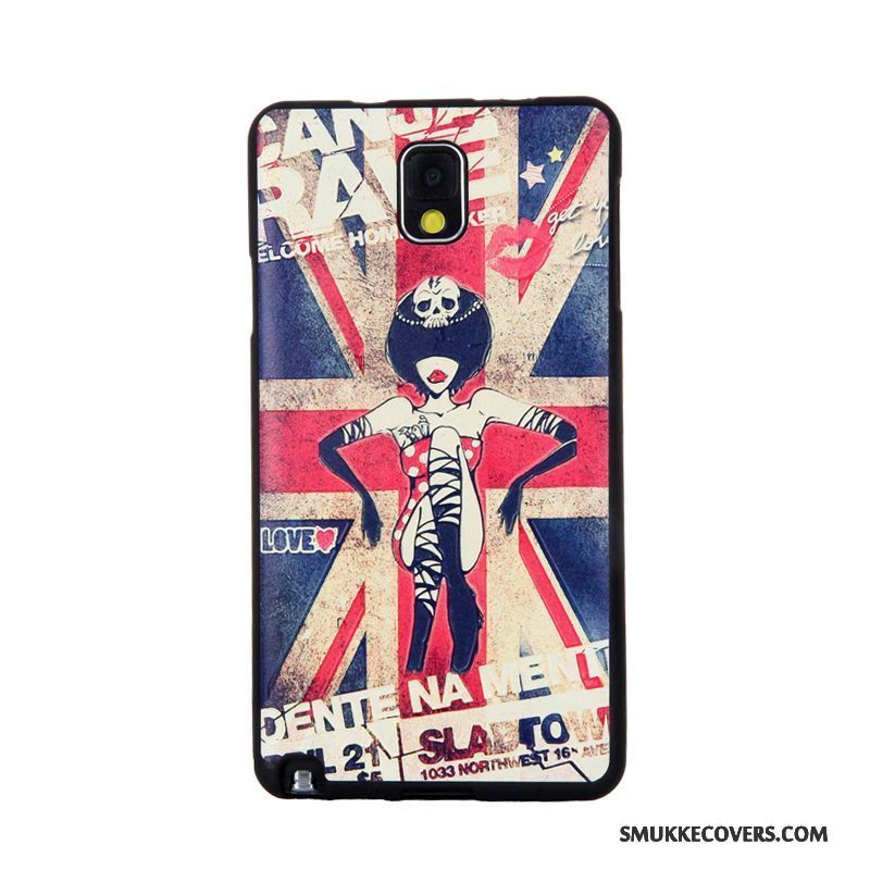 Etui Samsung Galaxy Note 3 Blød Skærmbeskyttelse Hærdning, Cover Samsung Galaxy Note 3 Cartoon Telefon