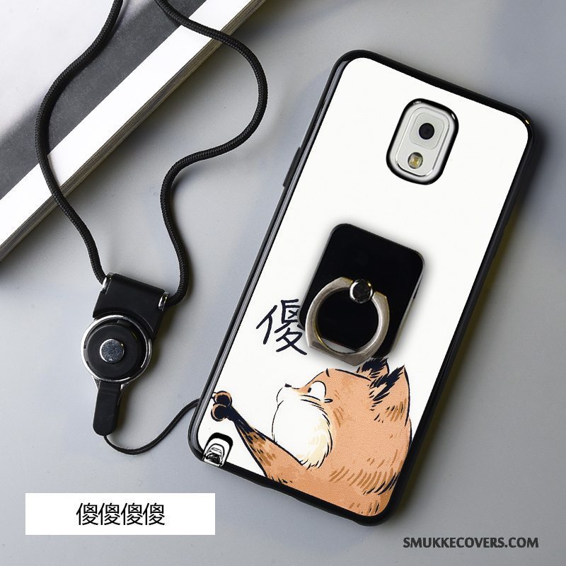 Etui Samsung Galaxy Note 3 Cartoon Sort Telefon, Cover Samsung Galaxy Note 3 Beskyttelse Hængende Ornamenter Anti-fald