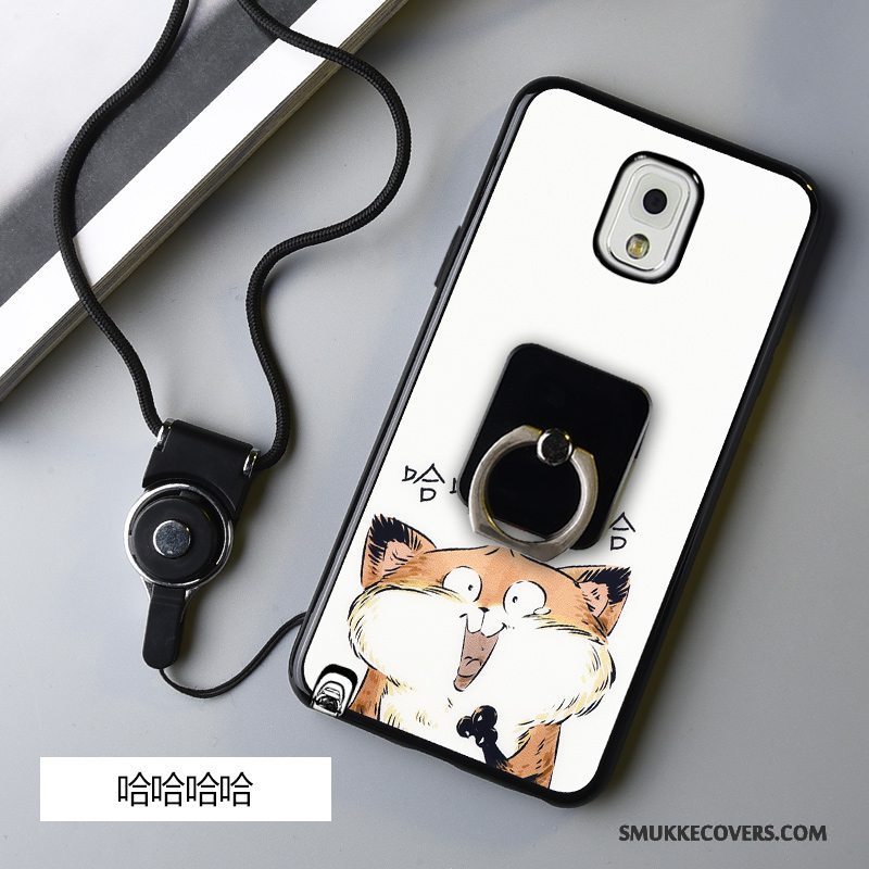 Etui Samsung Galaxy Note 3 Cartoon Sort Telefon, Cover Samsung Galaxy Note 3 Beskyttelse Hængende Ornamenter Anti-fald