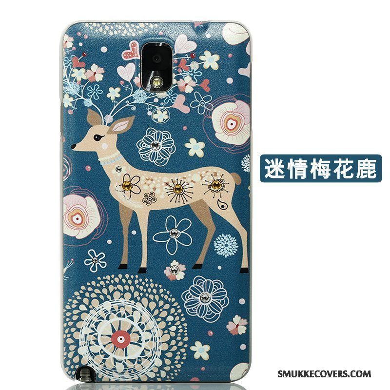 Etui Samsung Galaxy Note 3 Kreativ Lyserød Telefon, Cover Samsung Galaxy Note 3 Strass Bagdæksel