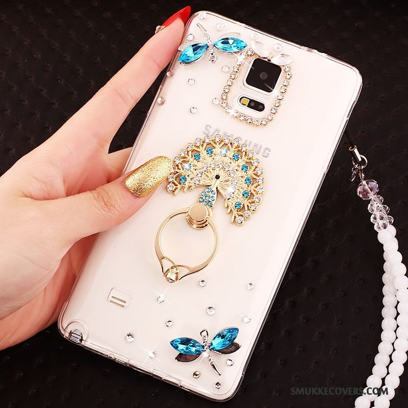 Etui Samsung Galaxy Note 3 Silikone Guld Telefon, Cover Samsung Galaxy Note 3 Beskyttelse Hængende Ornamenter Ring