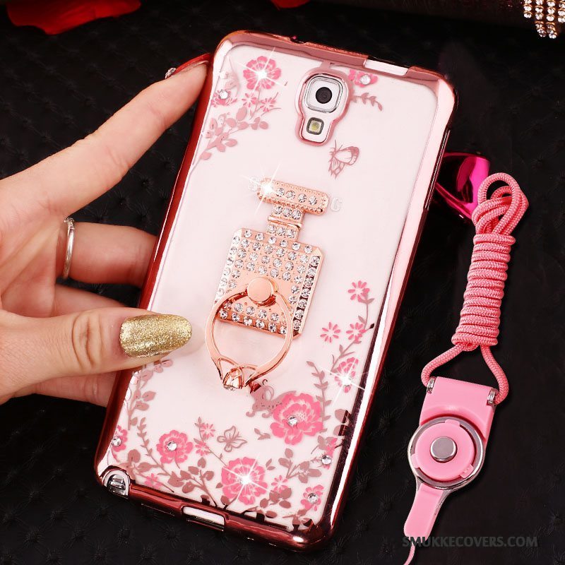 Etui Samsung Galaxy Note 3 Silikone Hængende Ornamenter Telefon, Cover Samsung Galaxy Note 3 Beskyttelse Lyserød Ring