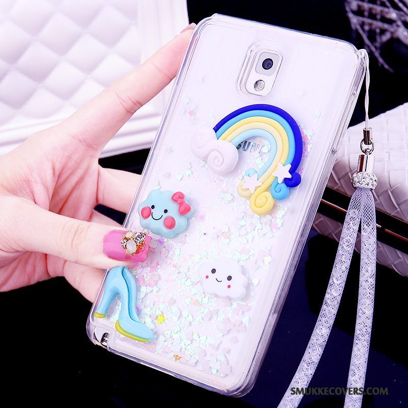 Etui Samsung Galaxy Note 3 Silikone Hængende Ornamenter Telefon, Cover Samsung Galaxy Note 3 Beskyttelse Smuk Lilla