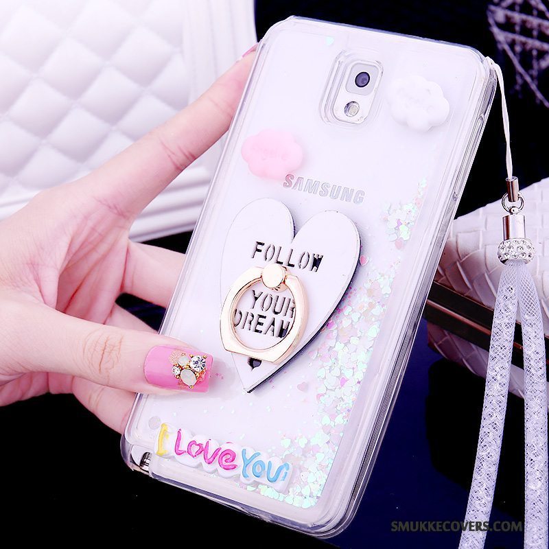 Etui Samsung Galaxy Note 3 Silikone Hængende Ornamenter Telefon, Cover Samsung Galaxy Note 3 Beskyttelse Smuk Lilla