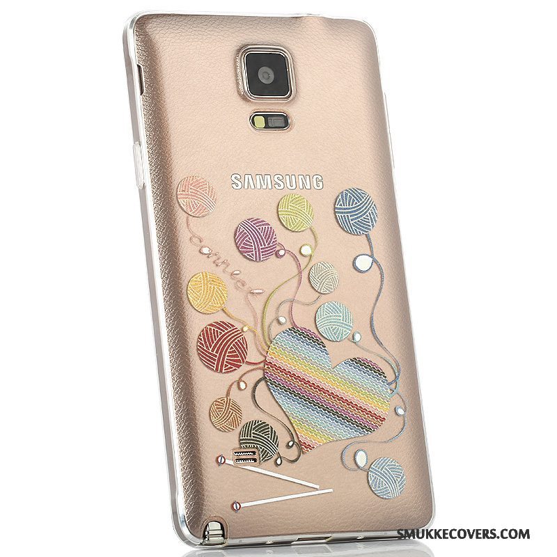 Etui Samsung Galaxy Note 4 Beskyttelse Anti-fald Tynd, Cover Samsung Galaxy Note 4 Farve Bagdæksel Gennemsigtig