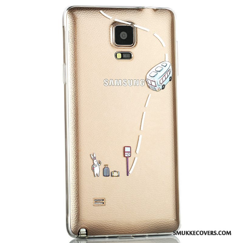Etui Samsung Galaxy Note 4 Beskyttelse Anti-fald Tynd, Cover Samsung Galaxy Note 4 Farve Bagdæksel Gennemsigtig