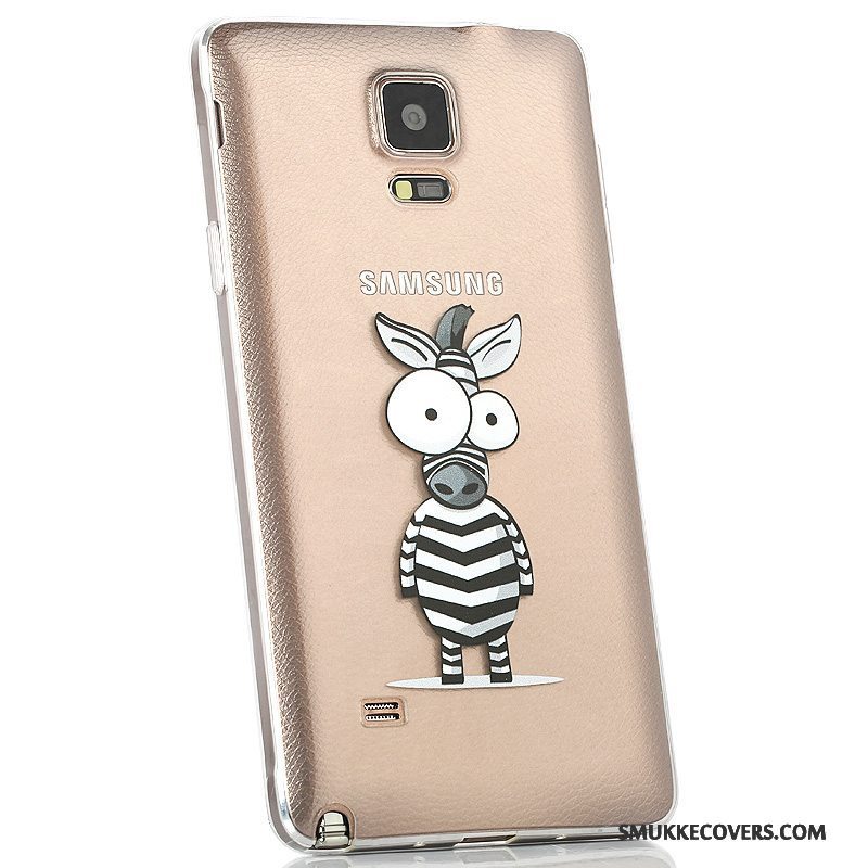 Etui Samsung Galaxy Note 4 Beskyttelse Anti-fald Tynd, Cover Samsung Galaxy Note 4 Farve Bagdæksel Gennemsigtig