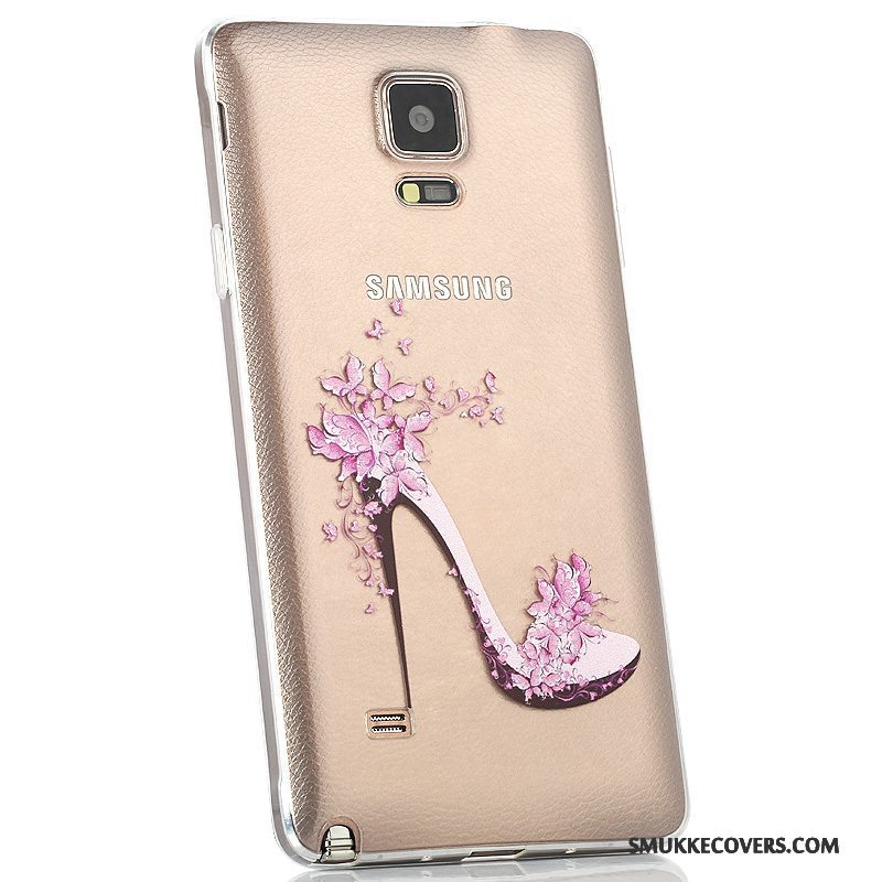 Etui Samsung Galaxy Note 4 Beskyttelse Anti-fald Tynd, Cover Samsung Galaxy Note 4 Farve Bagdæksel Gennemsigtig