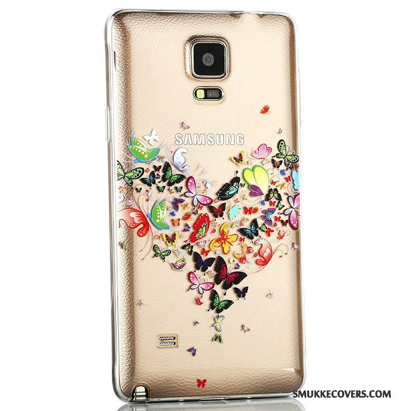 Etui Samsung Galaxy Note 4 Beskyttelse Anti-fald Tynd, Cover Samsung Galaxy Note 4 Farve Bagdæksel Gennemsigtig