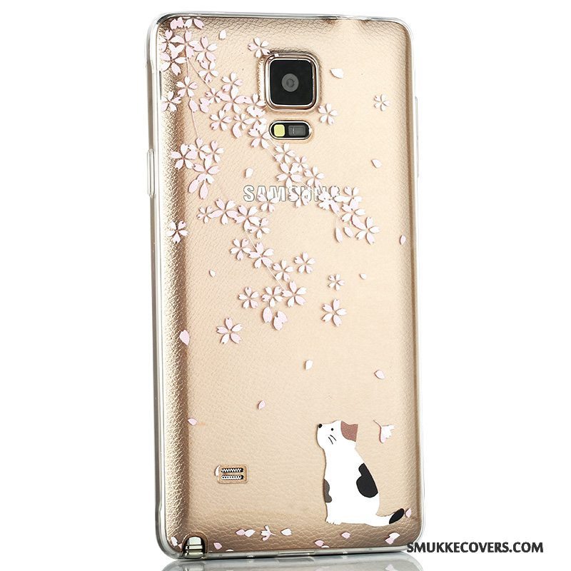 Etui Samsung Galaxy Note 4 Beskyttelse Anti-fald Tynd, Cover Samsung Galaxy Note 4 Farve Bagdæksel Gennemsigtig