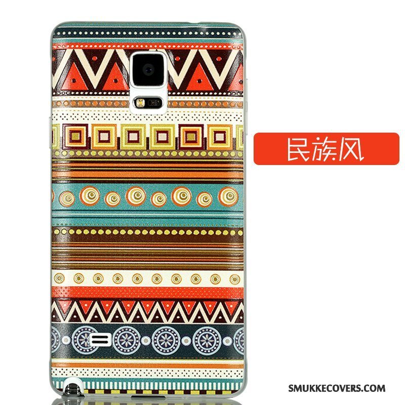 Etui Samsung Galaxy Note 4 Beskyttelse Hård Nubuck, Cover Samsung Galaxy Note 4 Cartoon Tynd Telefon