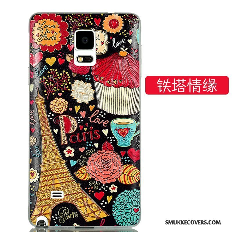 Etui Samsung Galaxy Note 4 Beskyttelse Hård Nubuck, Cover Samsung Galaxy Note 4 Cartoon Tynd Telefon