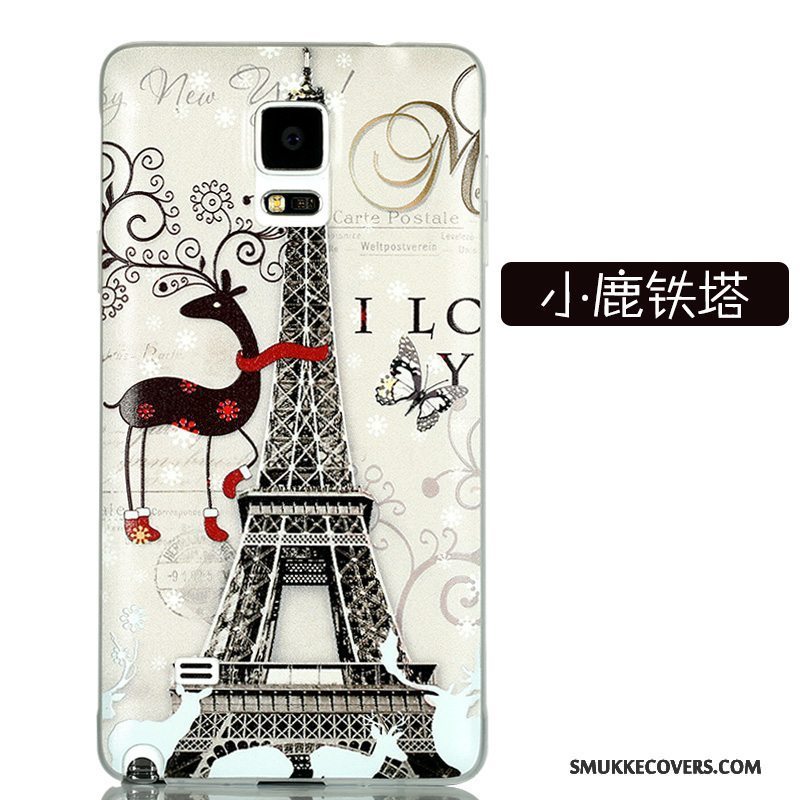 Etui Samsung Galaxy Note 4 Beskyttelse Hård Nubuck, Cover Samsung Galaxy Note 4 Cartoon Tynd Telefon