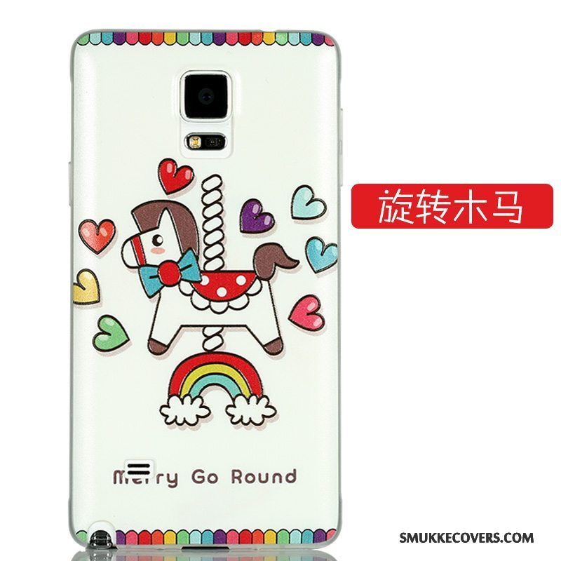 Etui Samsung Galaxy Note 4 Beskyttelse Hård Nubuck, Cover Samsung Galaxy Note 4 Cartoon Tynd Telefon