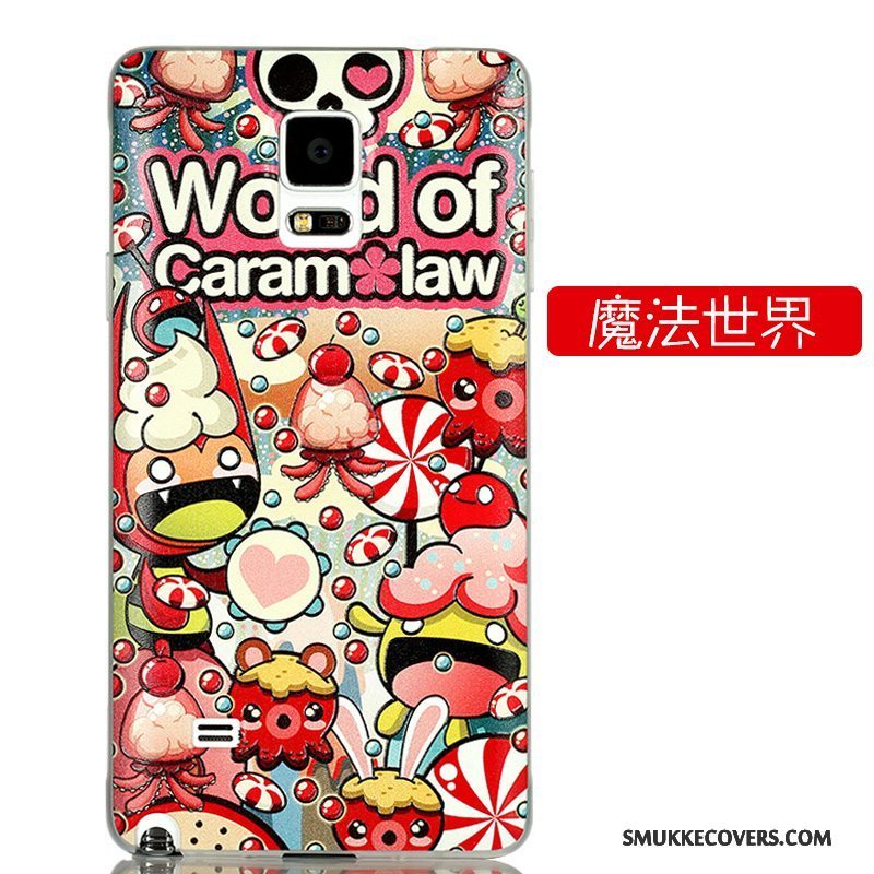 Etui Samsung Galaxy Note 4 Beskyttelse Hård Nubuck, Cover Samsung Galaxy Note 4 Cartoon Tynd Telefon