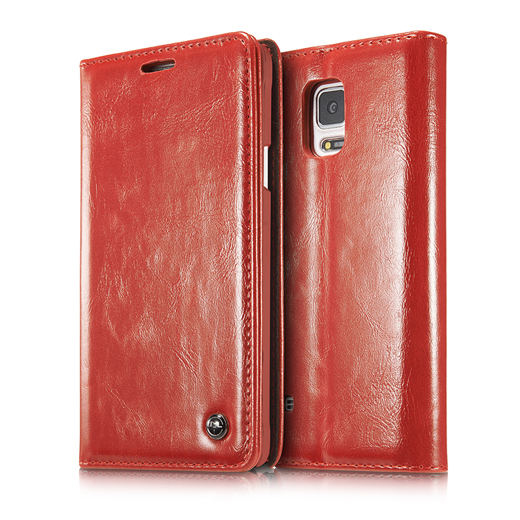 Etui Samsung Galaxy Note 4 Beskyttelse Kort Cow, Cover Samsung Galaxy Note 4 Tegnebog Business Hvid