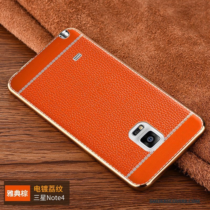 Etui Samsung Galaxy Note 4 Beskyttelse Telefonaf Personlighed, Cover Samsung Galaxy Note 4 Farve Anti-fald Trend