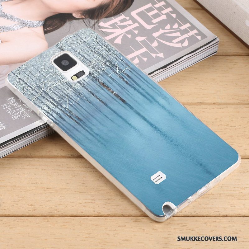Etui Samsung Galaxy Note 4 Blød Af Personlighed Gennemsigtig, Cover Samsung Galaxy Note 4 Kreativ Trend Grå
