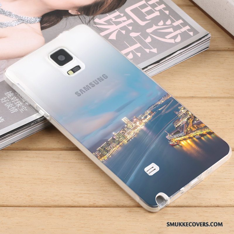 Etui Samsung Galaxy Note 4 Blød Af Personlighed Gennemsigtig, Cover Samsung Galaxy Note 4 Kreativ Trend Grå
