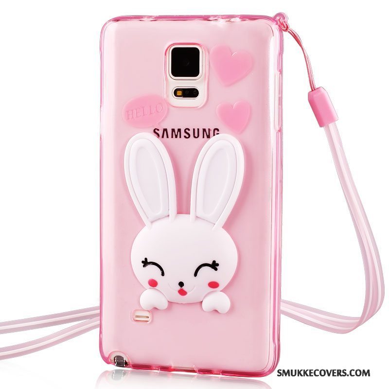 Etui Samsung Galaxy Note 4 Blød Gennemsigtig Telefon, Cover Samsung Galaxy Note 4 Cartoon Hvid Anti-fald
