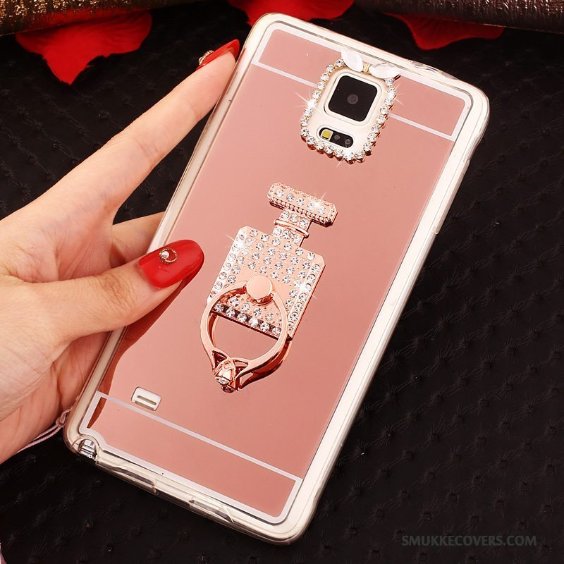 Etui Samsung Galaxy Note 4 Blød Guld Hængende Ornamenter, Cover Samsung Galaxy Note 4 Beskyttelse Telefonring